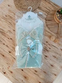 Lenaca Yenidoğan Tericotton Örgülü Trilüx Bebek Battaniyesi Kundak - 5