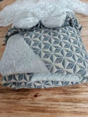 Lenaca Yenidoğan Ultralüks Piramit Desenli Güpürlü Bebek Battaniyesi Kundak thumbnail 5