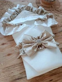 Lenaca Yenidoğan Mehtap Lüks Kelebek Taç Nakışlı Bebek Battaniyesi Kundak thumbnail 2