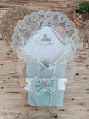 Lenaca Yenidoğan Tericotton Örgülü Trilüx Bebek Battaniyesi Kundak - 2