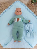 Lenaca Yenidoğan Tericotton Kumaş Multi Mevsimlik Bebek Battaniyesi Kundak thumbnail 5