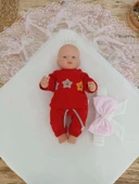 Lenaca Bal Peteği My Princess Taç Nakış İnci Fiyonklu Dantel Duvaklı Delüks Kundak Bebek Battaniyesi - 6