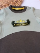 Lenaca 3-6 9-12 12-18 Ay Özel Kuvvetler Nakışlı Bere Şapkalı Kız Erkek Bebek Tulumu thumbnail 2