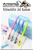 Silinebilir Jel Kalem Mavi 0.5 mm 4 Adet Silinebilir Tükenmez Kalem Pilot Kalem Mürekkepli Kolay Silinebilir Kumaş Kalemi - 5