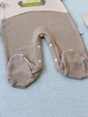 Lenaca 3-6 9-12 12-18 Ay Özel Kuvvetler Nakışlı Bere Şapkalı Kız Erkek Bebek Tulumu thumbnail 3