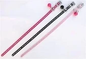 Zilli Kedi Boyun Tasması Tokalı Simli Tasma Kırmızı Hrb-002 - 1