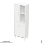 Modilayn AFRA 55x173x32,5cm 1 Çekmece, 1 Göz Sepet, 1 Kapak, 4 Raf Dar Alan Banyo Dolabı thumbnail 6