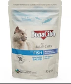Bonacibo Soslu Uskumru-Balıklı Pouch Yetişkin Kedi Yaş Maması 85Gr - 1