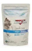 Bonacibo Soslu Uskumru-Balıklı Pouch Yetişkin Kedi Yaş Maması 85Gr - 2