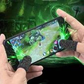 2 Çift PubG Mobile Oyun Yıkanabilir Ter Önleyici Parmak Eldiven - 2