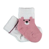 Lenaca Happy Bear 2'li Çorap  Gül Kurusu - 1