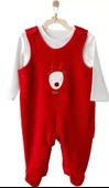 Lenaca Happy Newyear Kadife Bebek Tulum Takım Red - 1