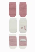 Lenaca Puanlı Kaymaz Penye Soket Çorap 3'lü Bs10108 Pudra - 2