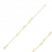 14 Ayar Altın Üç İsim Bileklik thumbnail 2