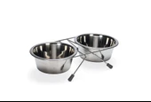 Beeztees Köpek İkili Mama Su Kabı, Paslanmaz Çelik, 16cm, 2x900ml - 1