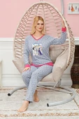 SheDo Bayan Uzun Kollu Pijama Takımı Model no 7588 - 1