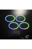 POZART AUDİO SYSTEMS Piksel Neon Ledli Oval 6*9 Hoparlör Midrange Kapağı 4adet Kapak+Modül Soket Tak Çıkart Kolay Montaj - 4