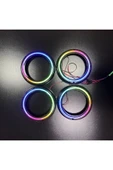POZART AUDİO SYSTEMS Piksel Neon Ledli 20cm Peteksiz Hoparlör Midrange Çemberi 4kapak+Modül Kolay Montaj Jack Soketli - 4