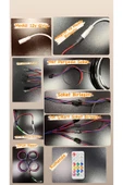 POZART AUDİO SYSTEMS Piksel Neon Ledli 20cm Peteksiz Hoparlör Midrange Çemberi 4kapak+Modül Kolay Montaj Jack Soketli - 6