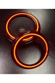 POZART AUDİO SYSTEMS Peteksiz Kırmızı Neon Işıklı 20CM Midrange ve Hoparlör Kapağı 1takım 2adet Hoparlörünüz Görünür - 2