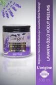 LORİGİNE DE LA BEAUTE Vücut Peeling Lavanta Özlü Body Scrub 500 ml - 1