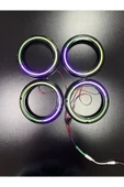 POZART AUDİO SYSTEMS Piksel Neon Ledli 20cm Peteksiz Hoparlör Midrange Çemberi 4kapak+Modül Kolay Montaj Jack Soketli - 3