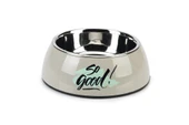 Beeztees Köpek Mama Su Kabı, Paslanmaz Çelik, Gri, 18cm, 350ml - 1