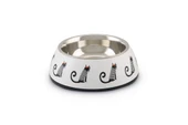 Beeztees Kedi Mama Su Kabı, Paslanmaz Çelik, Beyaz, 14x4,5cm, 160ml - 1