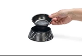 Beeztees DBL Köpek Mama Su Kabı, Mat Siyah Paslanmaz Çelik, Siyah Mermer Görünümlü, 14cm, 160ml thumbnail 2