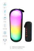 Piranha 7840 Taşınabilir RGB Bluetooth Hoparlör / AUX-USB-TF Kart Girişi / TWS / Şarj Edilebilir / Kablosuz - 1