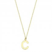 14 Ayar Altın C Harfli Kolye thumbnail 2