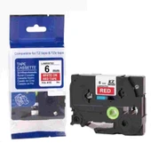 Tonersepeti Brother TZe-415 Kırmızı Üzerine Beyaz Muadil Etiket 6mm - 1