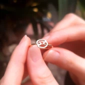 14 Ayar Altın Yengeç Burç Yüzük thumbnail 3