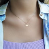 14 Ayar Altın Terazi Burç Kolye thumbnail 2