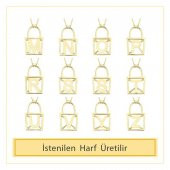 14 Ayar Altın P Harfli Kilit Kolye thumbnail 4