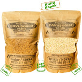 Bozkırlı Çavuşoğlu Beyaz Çiğ Susam 500g + Bozkırlı Çavuşoğlu Odun Ateşinde Kavrulmuş Simitlik Susam 500g - 1