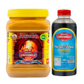 Bozkırlı Çavuşoğlu Odun Ateşinde Kepeksiz Bozkır Tahini 930 g + Harnup Keçiboynuzu Pekmezi 1000g thumbnail 1