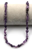 Lepidolit Doğal Taş Dizi 6 x 8 mm Mercimek Kesim - 2