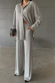 SİMLİ GÖMLEK - PANTOLON TAKIM - Gümüş thumbnail 2
