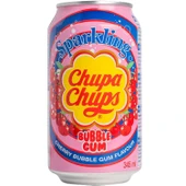 Chupa Chups Sparkling Cherry Bubble Gum Flavour - Kiraz ve Sakız Aromalı Gazlı İçecek 345 Ml - 1