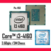 Intel® Core™ i3 4160 3.60 Ghz 3mb Cache Lga 1150p Tray Masaüstü Bilgisayar İşlemci - 1