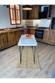 OlcayAksesuar Metal Ayaklı 120x59 cm Beyaz Mutfak Masası Çalışma Masası Bilgisayar Masası - 1