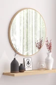 OlcayAksesuar Sonomo Dekoratif 58cm Yuvarlak Ayna Antre Hol Koridor Duvar Aynası Salon Mutfak Banyo Wc Ofis Aynası - 2