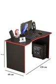 OlcayAksesuar Eğri Kenar Oyuncu Masası Gamer Masası 120x60 cm thumbnail 2