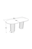 OlcayAksesuar Kubbeli Yemek Masası Mutfak Masası 180x90x75 cm - 2