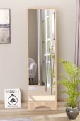 OlcayAksesuar Dikdörtgen Sonomo 120X43 cm Ayaklı Salon Antre Çocuk Odası Banyo WC Yatak Odası Boy Aynası - 1