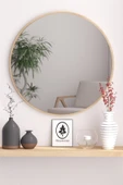 OlcayAksesuar Sonomo Dekoratif 58cm Yuvarlak Ayna Antre Hol Koridor Duvar Aynası Salon Mutfak Banyo Wc Ofis Aynası - 1