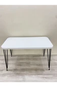 OlcayAksesuar Metal Ayaklı 120x59 cm Beyaz Çalışma Masası Bilgisayar Masası thumbnail 4