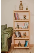 OlcayAksesuar Ahşap 5 Raflı Kitaplık Çok Amaçlı Dekoratif Raf thumbnail 1