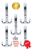 Ayder AKÇASAN Noktalı Metal Askı Şık Portmanto Askılık Dolap Mobilya Askısı Metal 5 ADET - 1